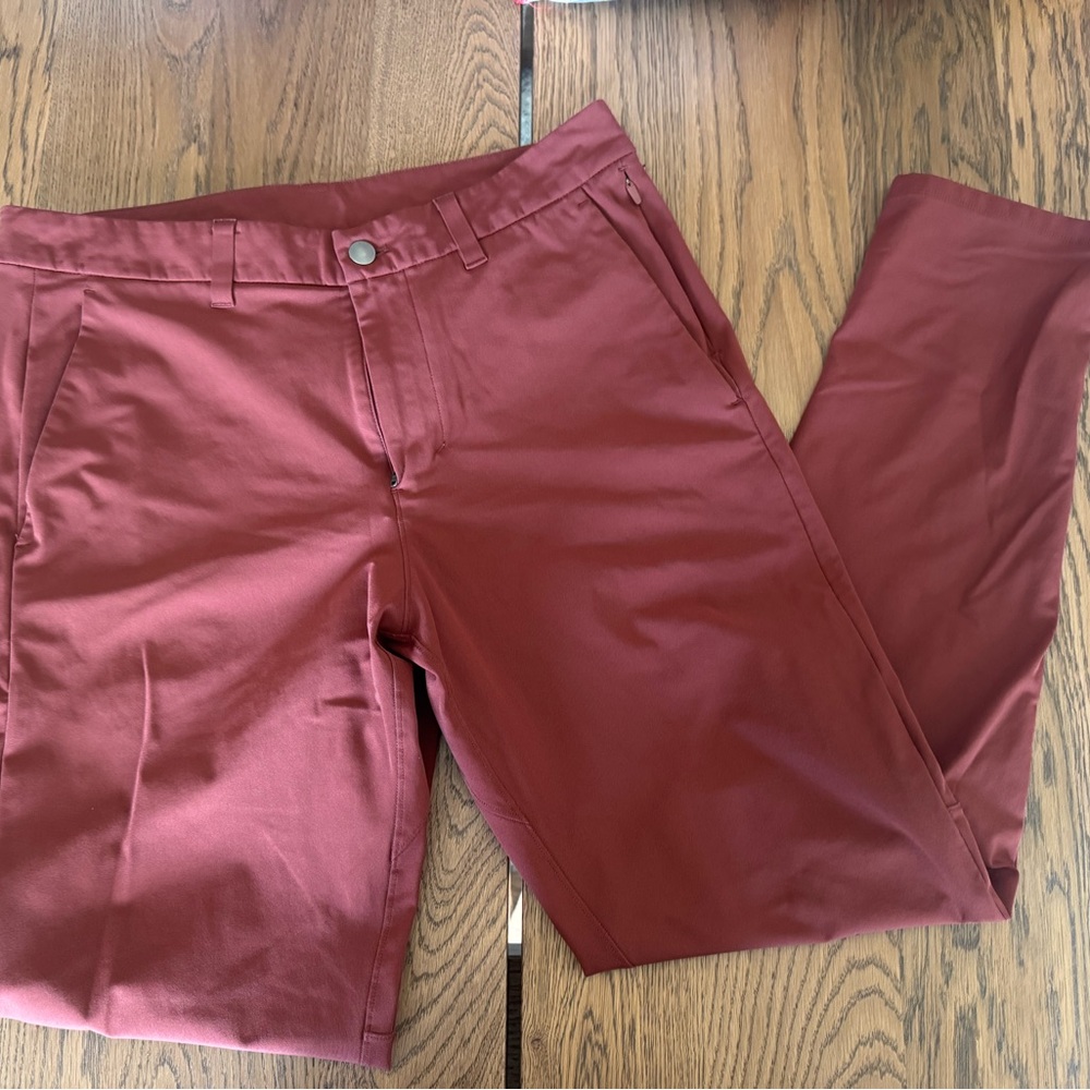 Lululemon Commission Slim Burgundy Pants 32x32